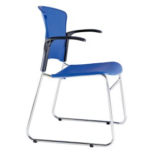 EVA-05CA-guest chair with arms-royal blue