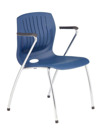 TEC-06CA-side chair with arms-dark blue
