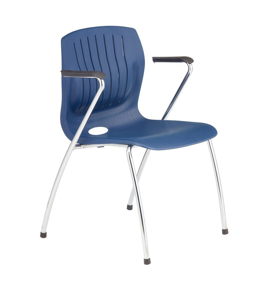 TEC-06CA-side chair with arms-dark blue